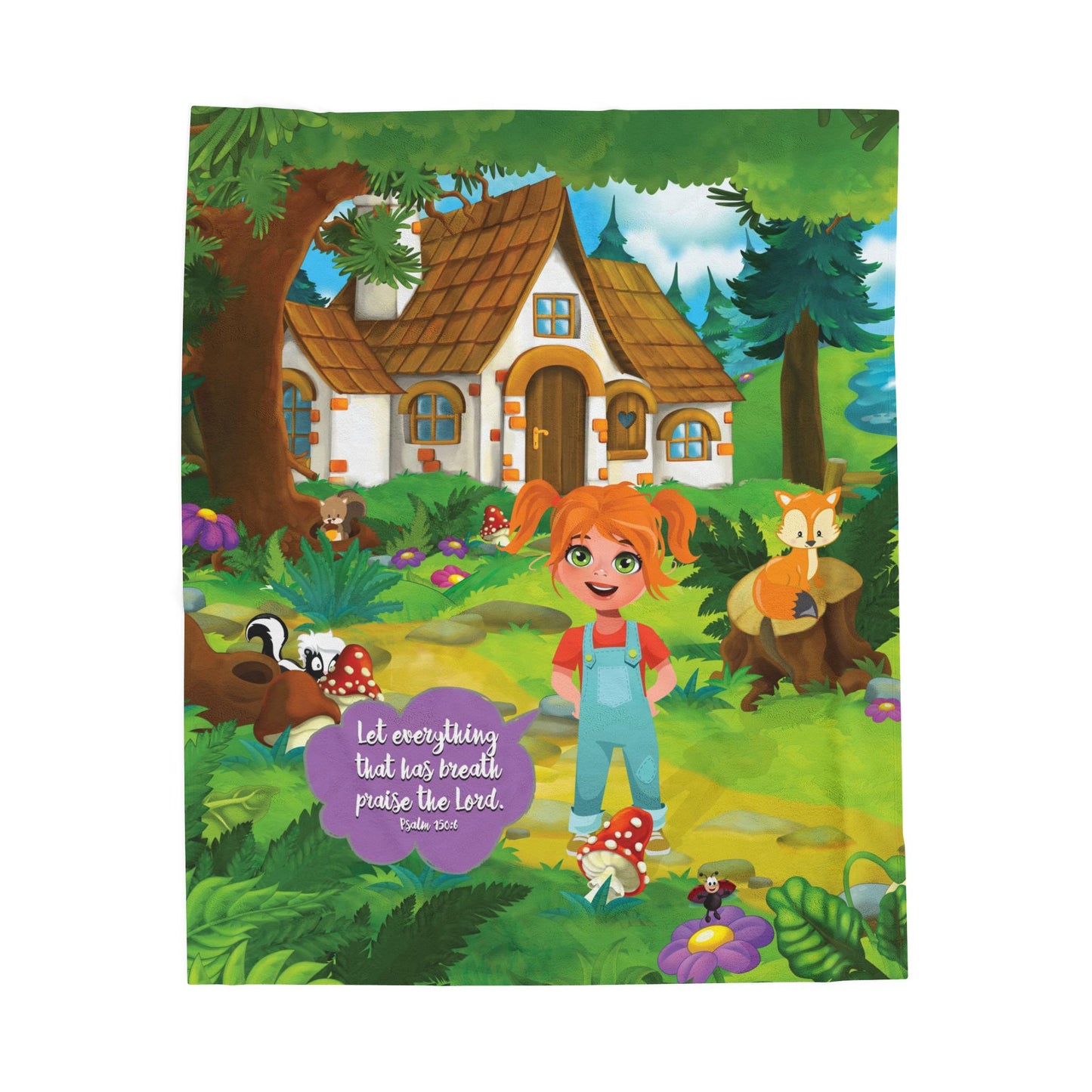 Plush Velveteen Blanket - Becky - Psalm 150