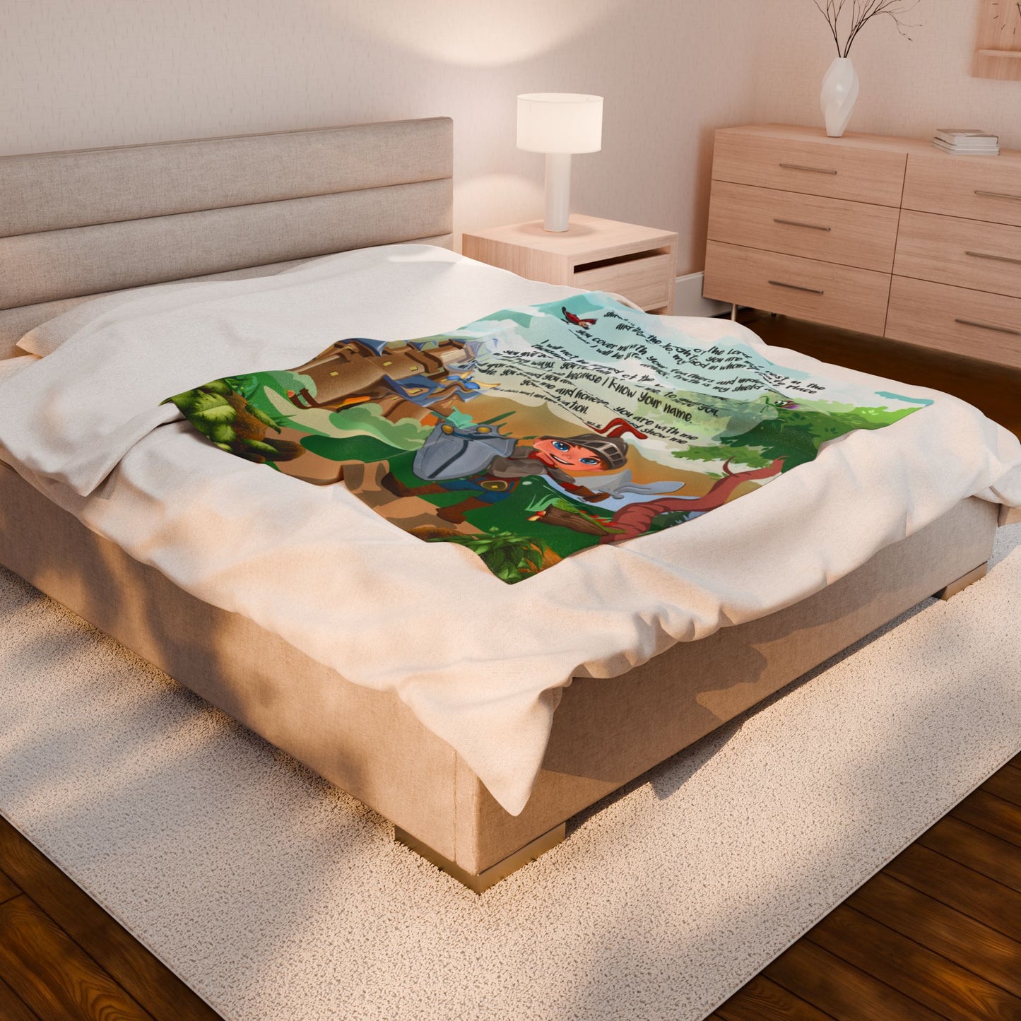 Plush Velveteen Blanket - Benjamin Psalm91