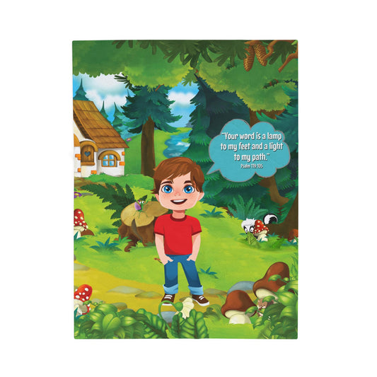 Plush Velveteen Blanket - Benjamin - Psalm 119