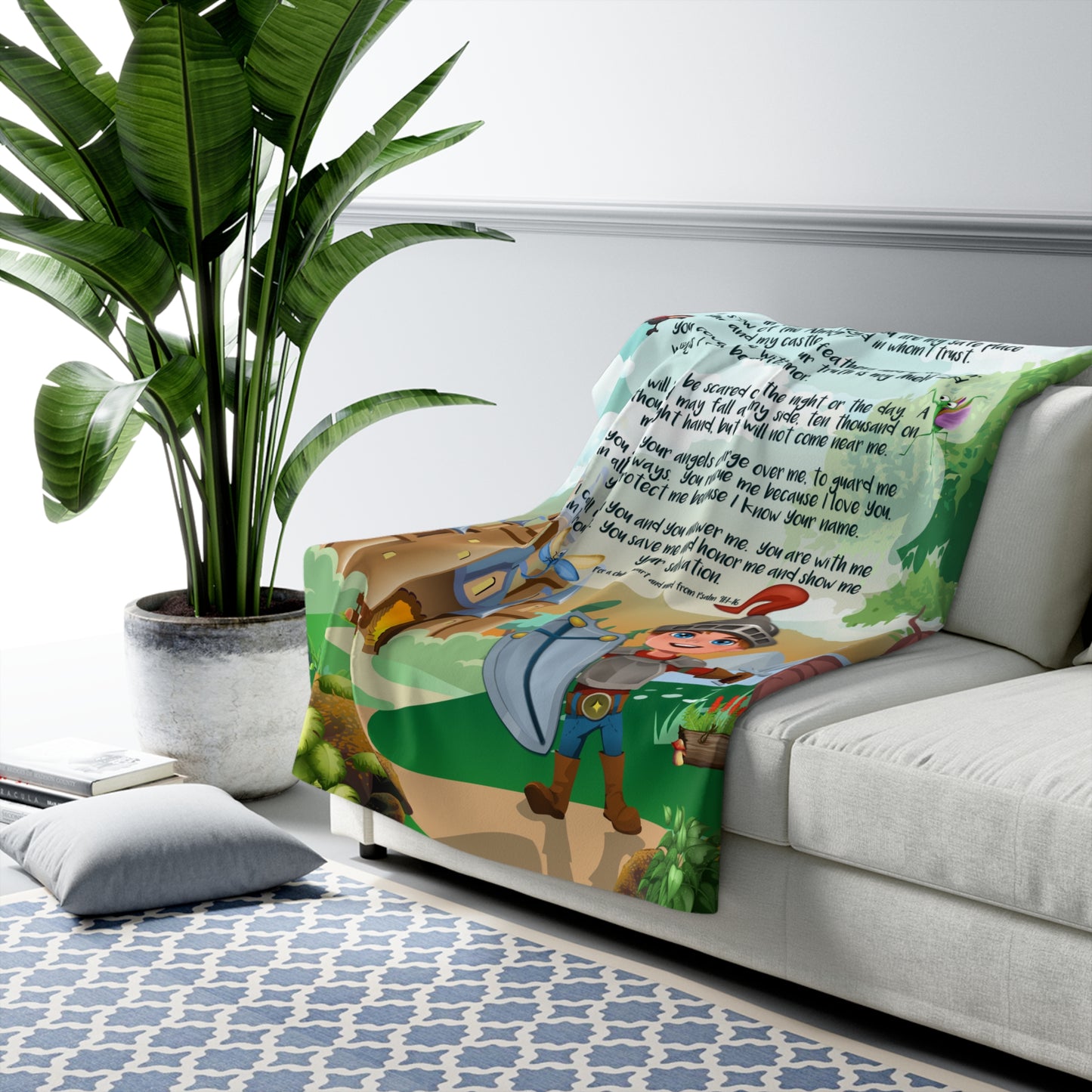 Sherpa Fleece Blanket - Benjamin Psalm 91