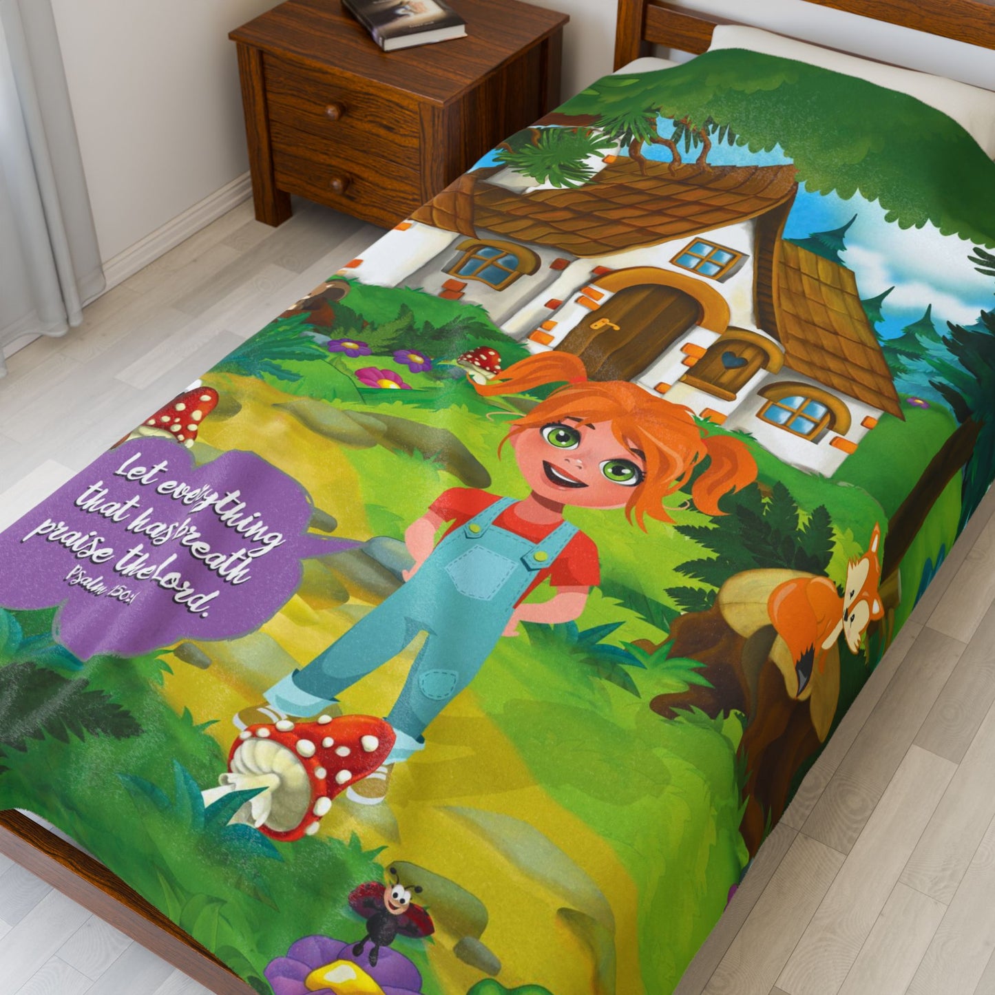 Plush Velveteen Blanket - Becky - Psalm 150