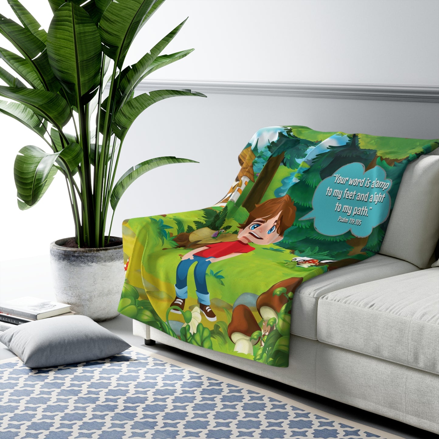 Sherpa Fleece Blanket - Benjamin Psalm 119