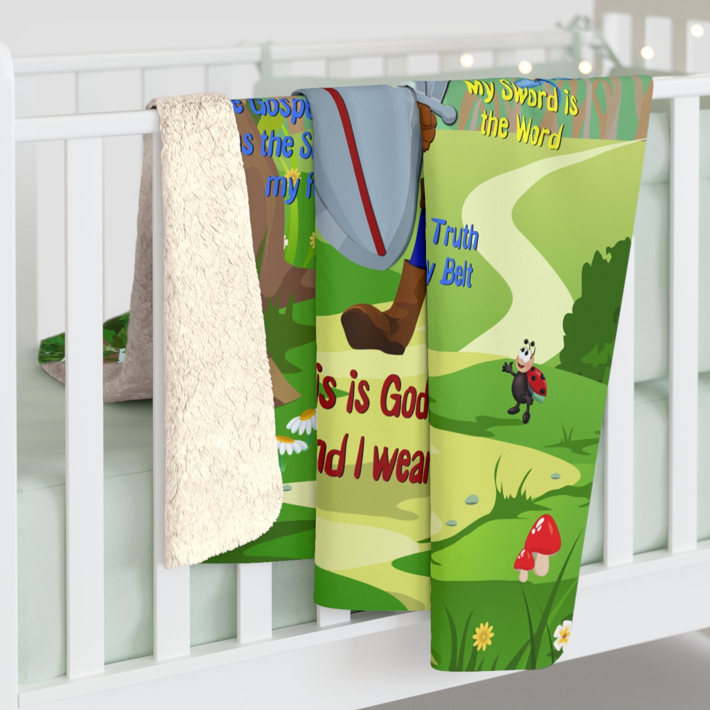 Sherpa Fleece Blanket - Benjamin & the Armor of God