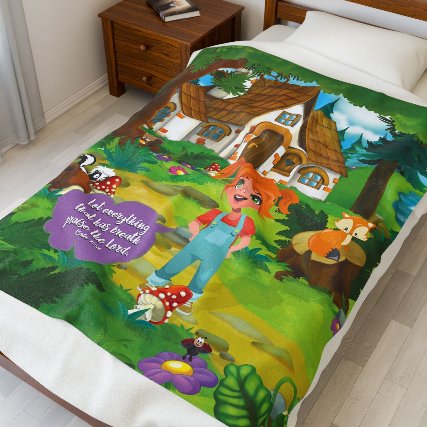 Plush Velveteen Blanket - Becky - Psalm 150