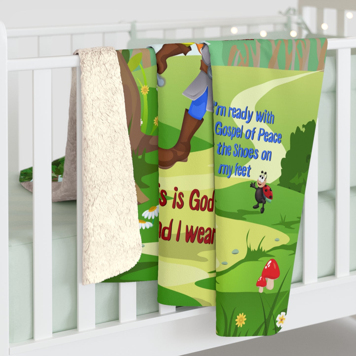 Sherpa Fleece Blanket - Becky & the Armor of God