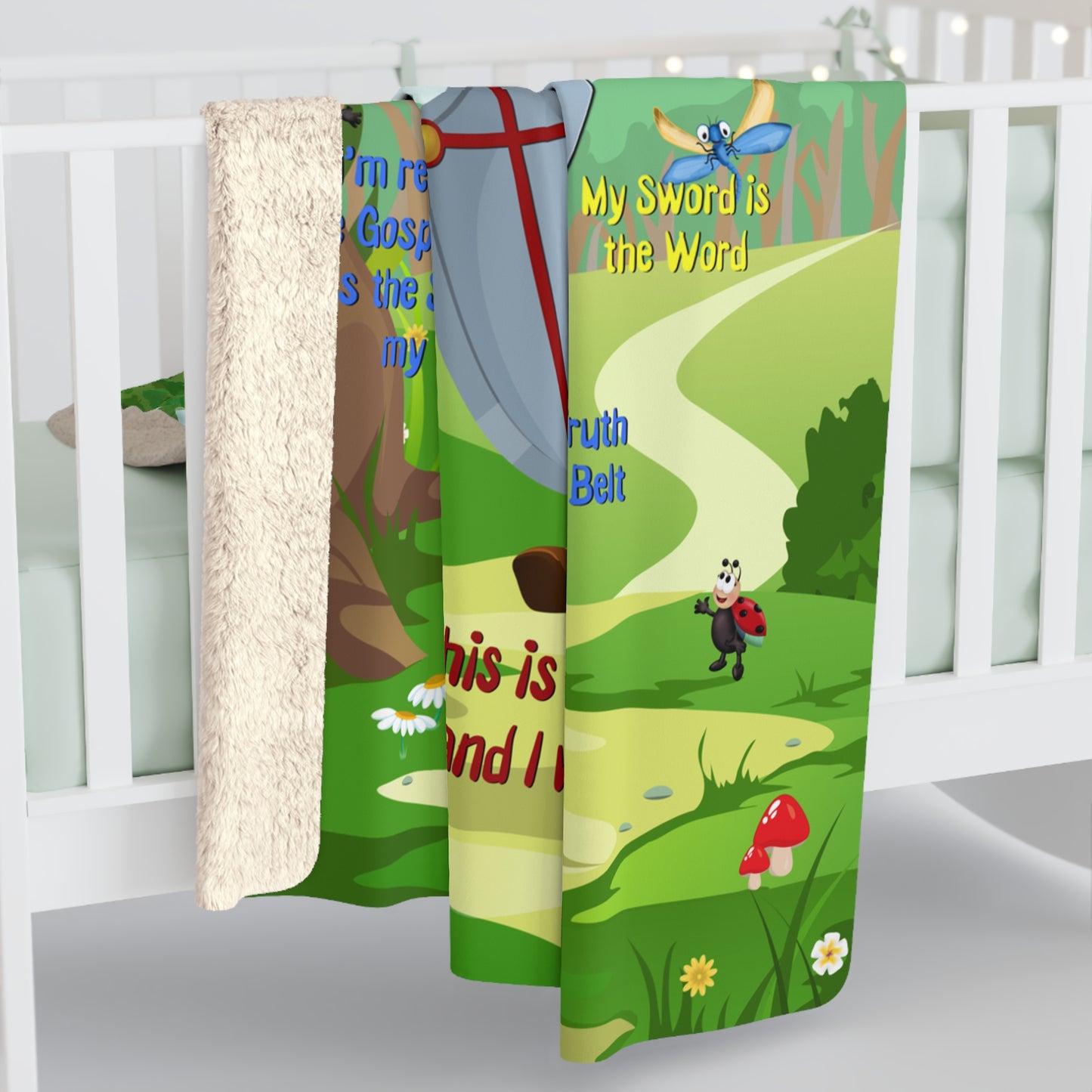 Sherpa Fleece Blanket - Benjamin & the Armor of God