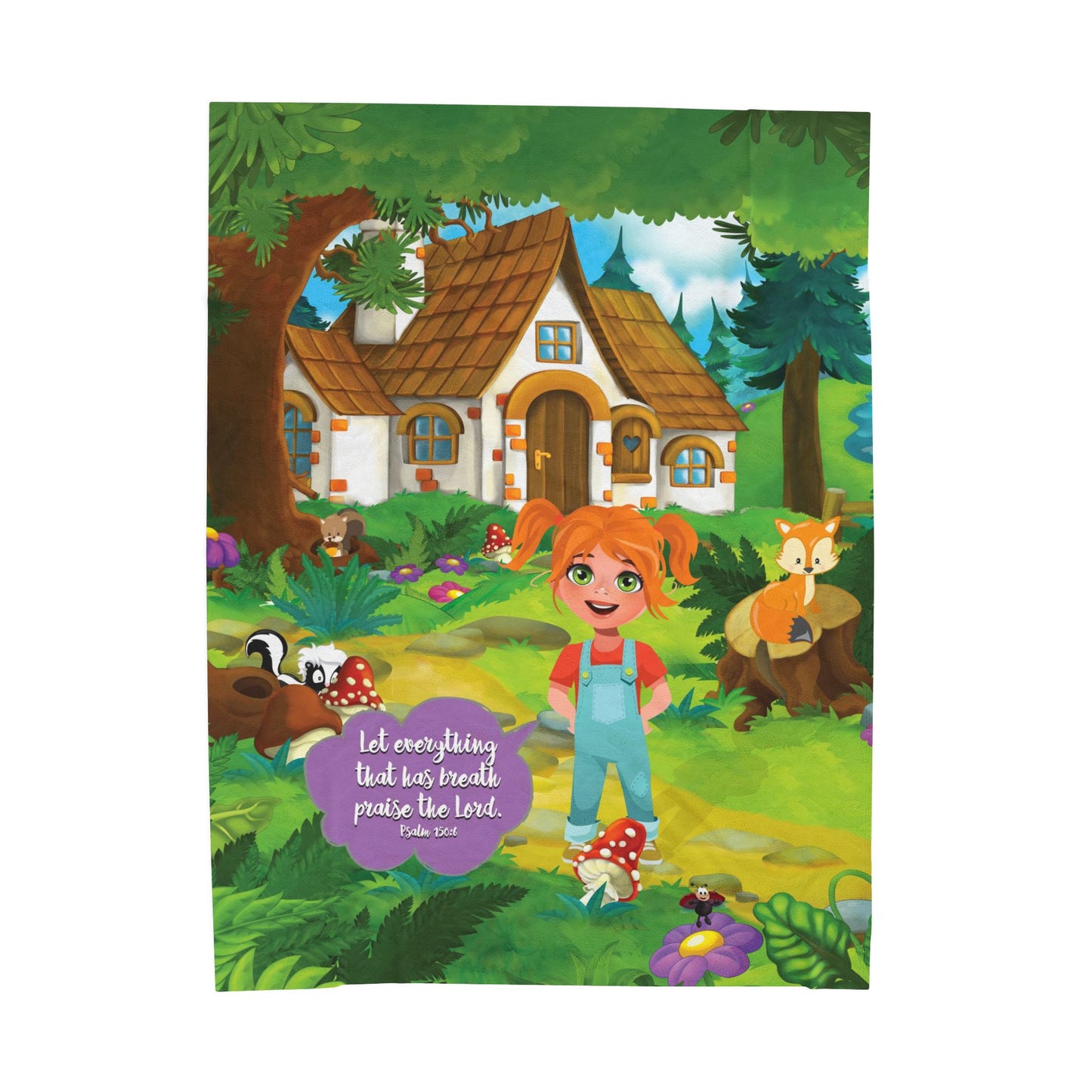 Plush Velveteen Blanket - Becky - Psalm 150