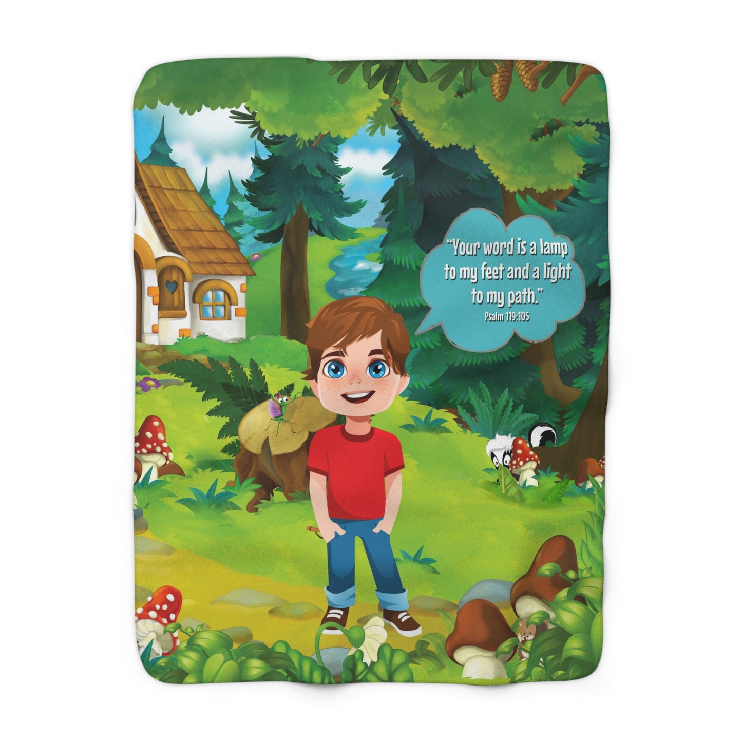 Sherpa Fleece Blanket - Benjamin Psalm 119