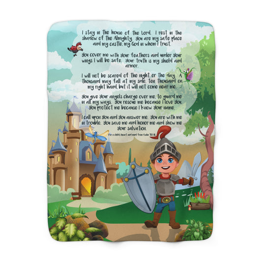 Sherpa Fleece Blanket - Benjamin Psalm 91